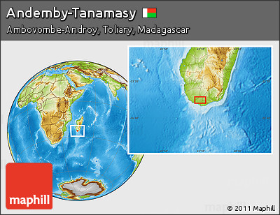 Physical Location Map of Andemby-Tanamasy