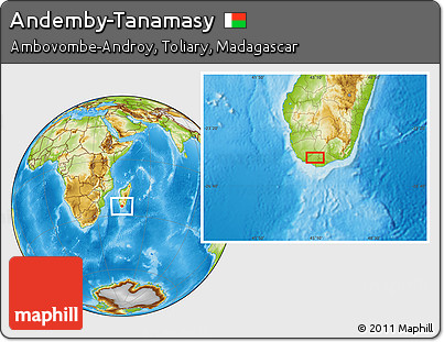 Physical Location Map of Andemby-Tanamasy