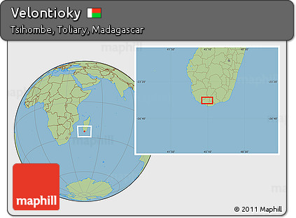 Savanna Style Location Map of Velontioky