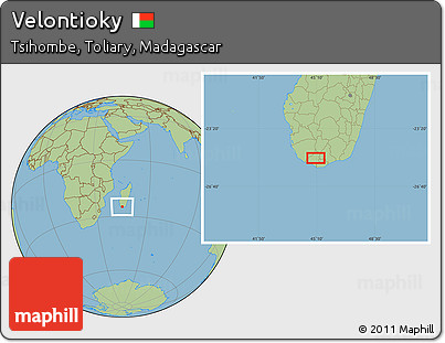 Savanna Style Location Map of Velontioky
