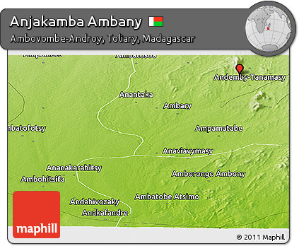Physical Panoramic Map of Anjakamba Ambany