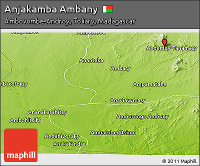 Physical Panoramic Map of Anjakamba Ambany