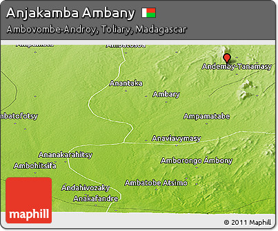 Physical Panoramic Map of Anjakamba Ambany