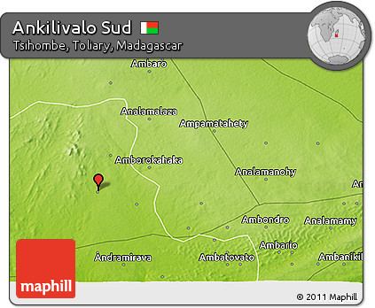 Physical 3D Map of Ankilivalo Sud