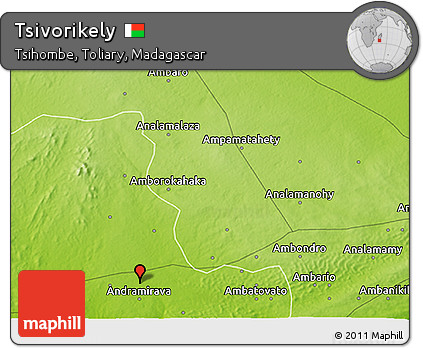 Physical 3D Map of Tsivorikely