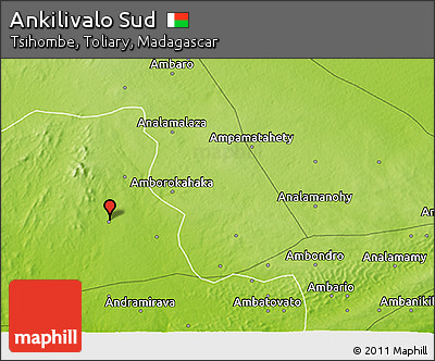 Physical 3D Map of Ankilivalo Sud