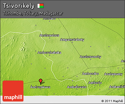 Physical 3D Map of Tsivorikely