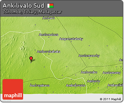 Physical 3D Map of Ankilivalo Sud