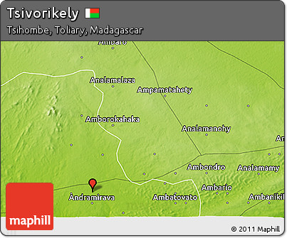 Physical 3D Map of Tsivorikely
