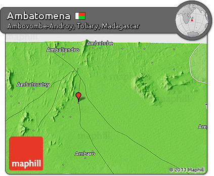 Political 3D Map of Ambatomena