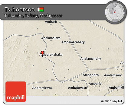 Shaded Relief 3D Map of Tsihoatsoa