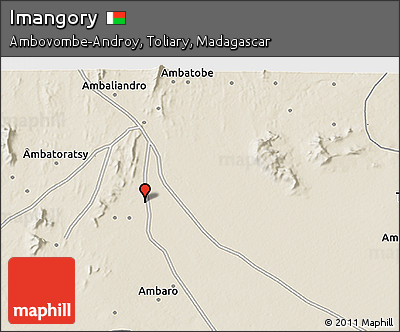 Shaded Relief 3D Map of Imangory