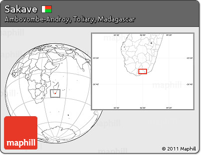Blank Location Map of Sakave