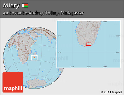 Gray Location Map of Miary
