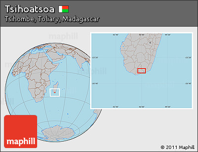Gray Location Map of Tsihoatsoa