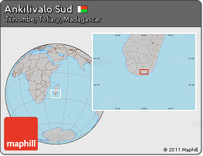 Gray Location Map of Ankilivalo Sud