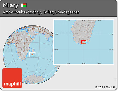 Gray Location Map of Miary