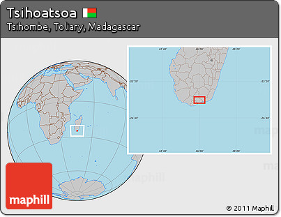 Gray Location Map of Tsihoatsoa