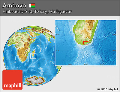Physical Location Map of Ambovo