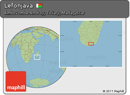 Savanna Style Location Map of Lefonjava