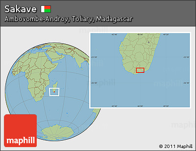 Savanna Style Location Map of Sakave