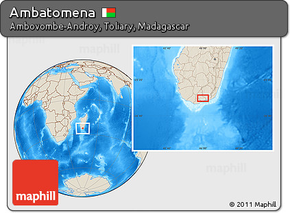 Shaded Relief Location Map of Ambatomena