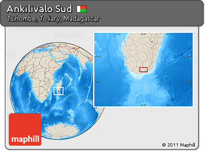 Shaded Relief Location Map of Ankilivalo Sud