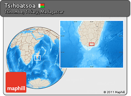 Shaded Relief Location Map of Tsihoatsoa