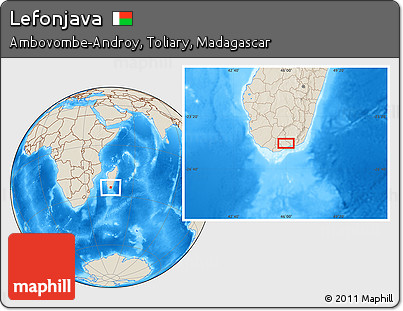 Shaded Relief Location Map of Lefonjava