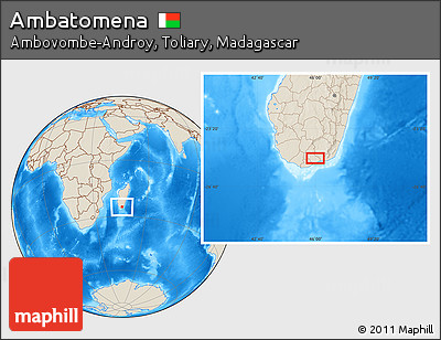 Shaded Relief Location Map of Ambatomena