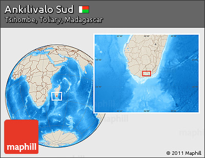 Shaded Relief Location Map of Ankilivalo Sud