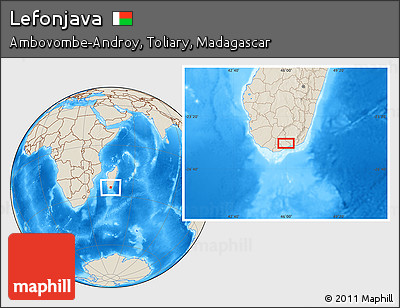 Shaded Relief Location Map of Lefonjava
