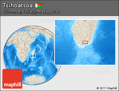 Shaded Relief Location Map of Tsihoatsoa