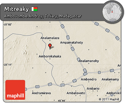 Shaded Relief Map of Mitreaky