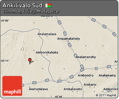 Shaded Relief Map of Ankilivalo Sud