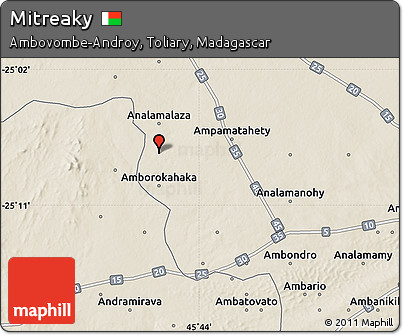 Shaded Relief Map of Mitreaky