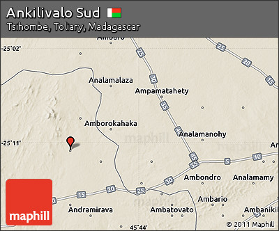 Shaded Relief Map of Ankilivalo Sud