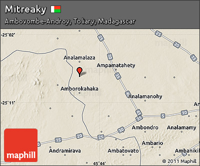 Shaded Relief Map of Mitreaky