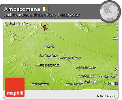 Physical Panoramic Map of Ambatomena