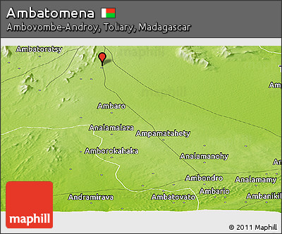 Physical Panoramic Map of Ambatomena
