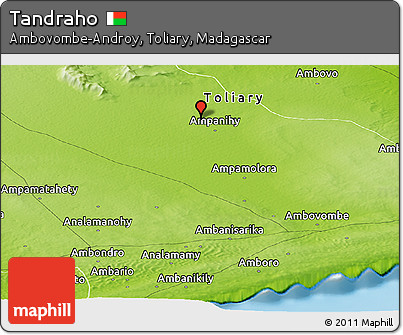 Physical Panoramic Map of Tandraho