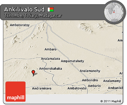 Shaded Relief Panoramic Map of Ankilivalo Sud