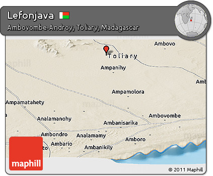 Shaded Relief Panoramic Map of Lefonjava