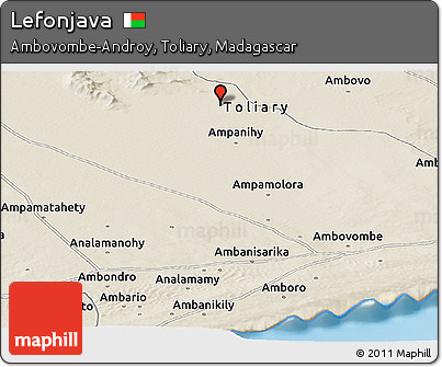 Shaded Relief Panoramic Map of Lefonjava
