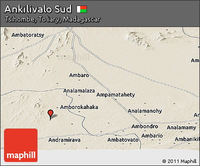 Shaded Relief Panoramic Map of Ankilivalo Sud