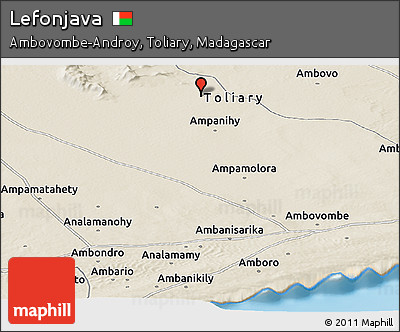 Shaded Relief Panoramic Map of Lefonjava