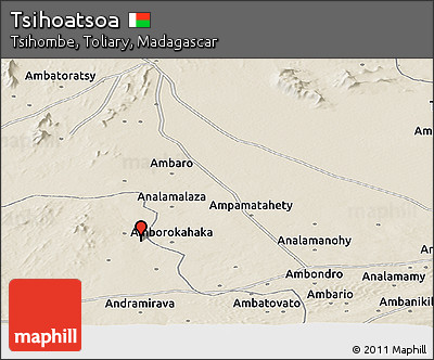 Shaded Relief Panoramic Map of Tsihoatsoa
