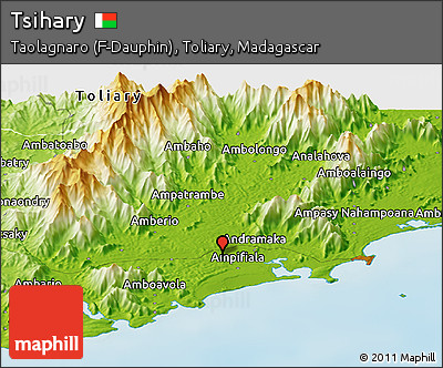 Physical Panoramic Map of Tsihary