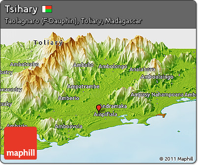 Physical Panoramic Map of Tsihary