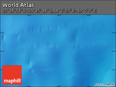 Physical Map of the Area around 25° 2' 21" S, 48° 31' 29" E
